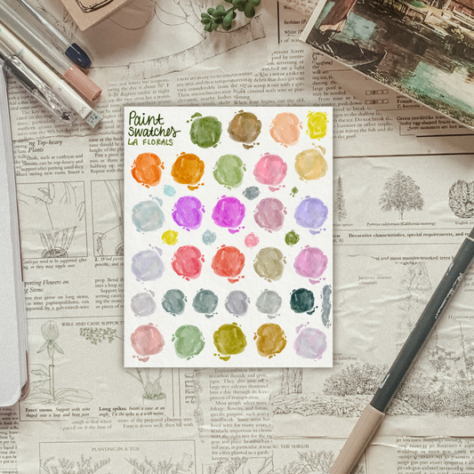 Watercolor Swatches Sticker Sheet