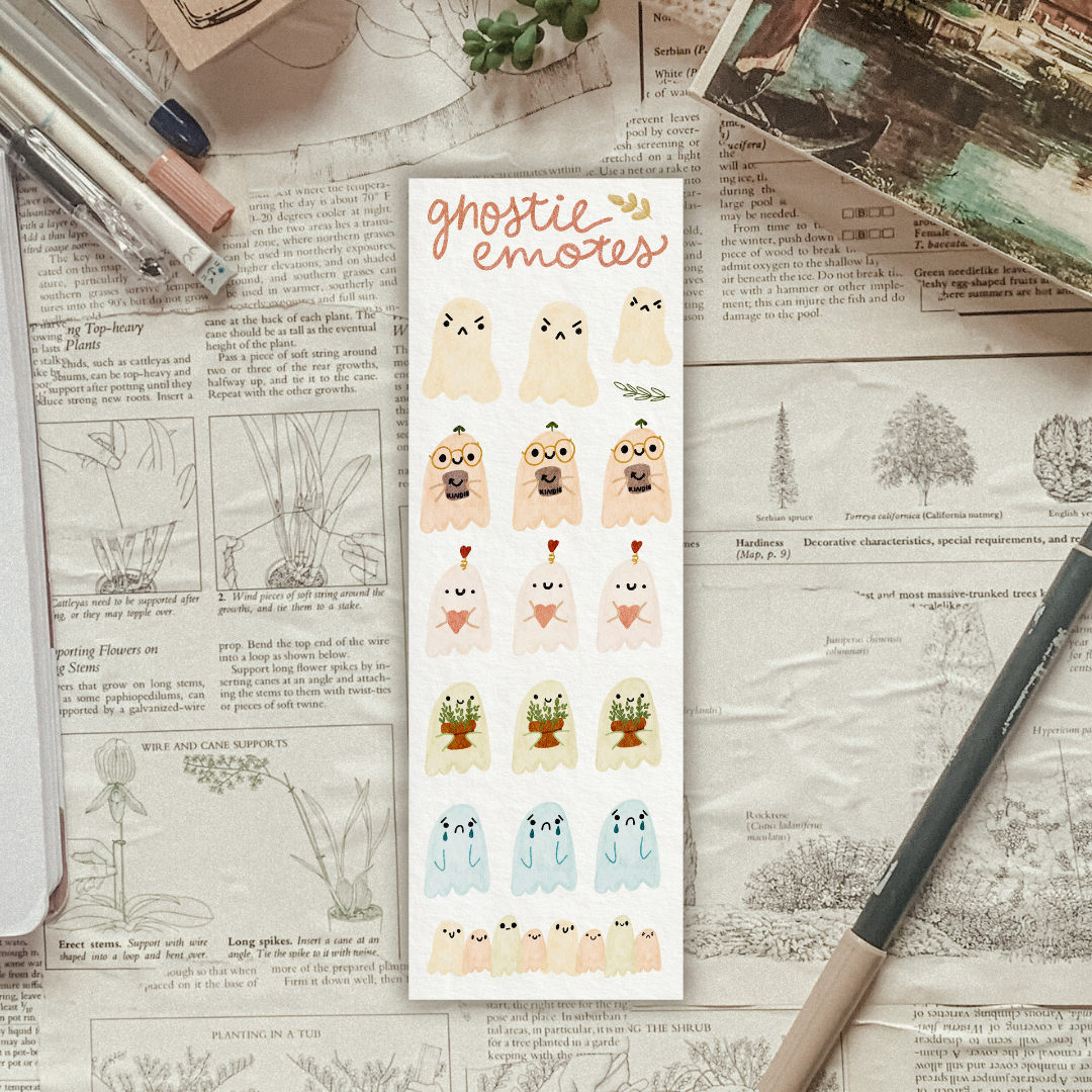 Ghost Emote Sampler Sticker Sheet