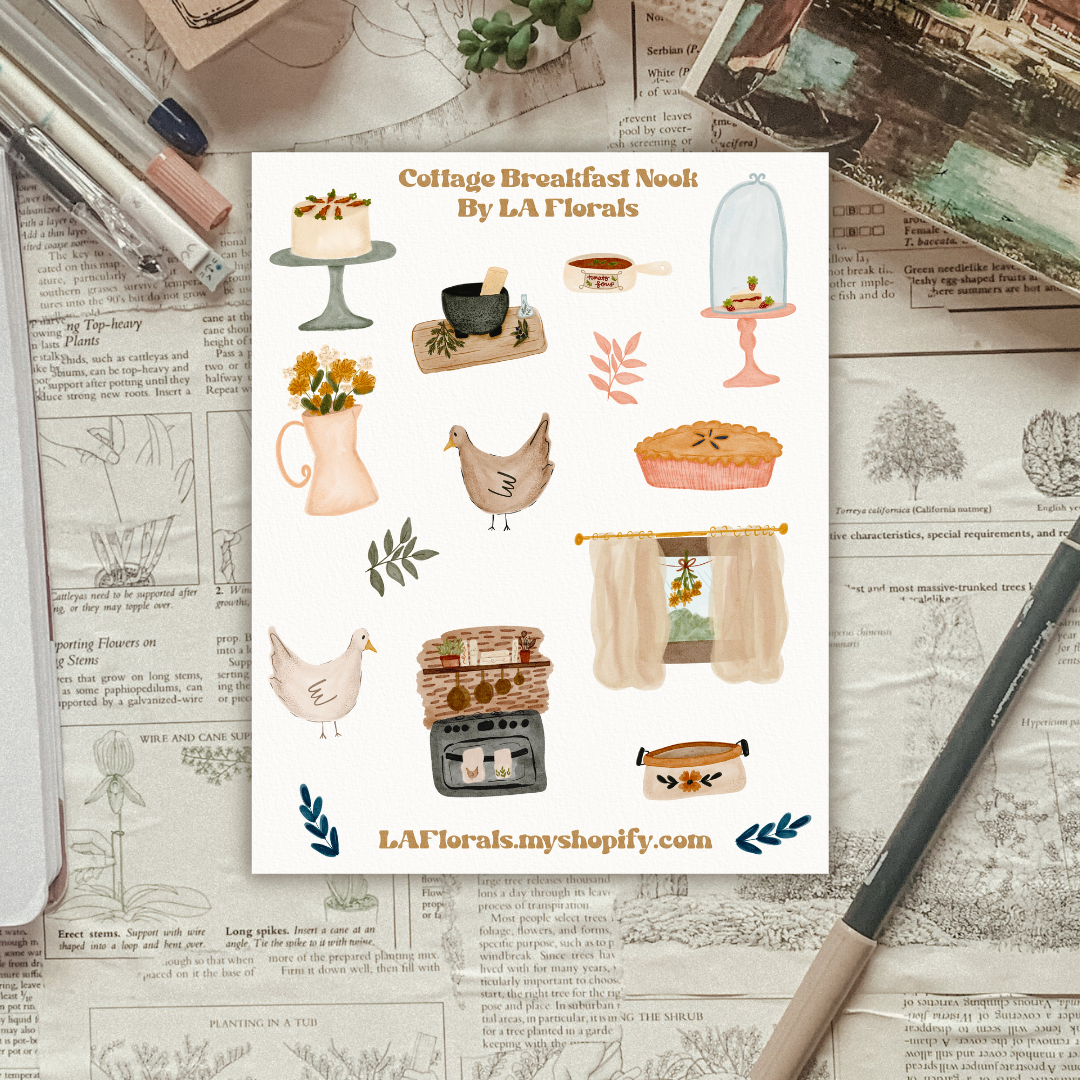 Breakfast Nook Kitchen Sticker Sheet
