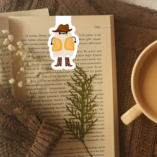 Howdy Ghost Folding Magnetic Bookmark