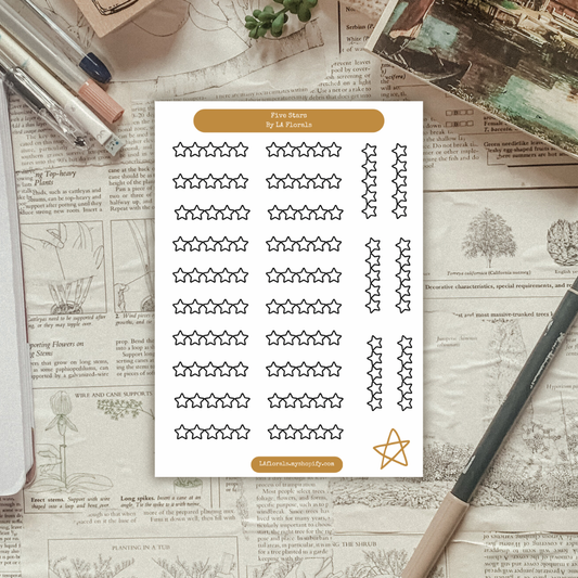 Star Rating for Media Sticker Sheet