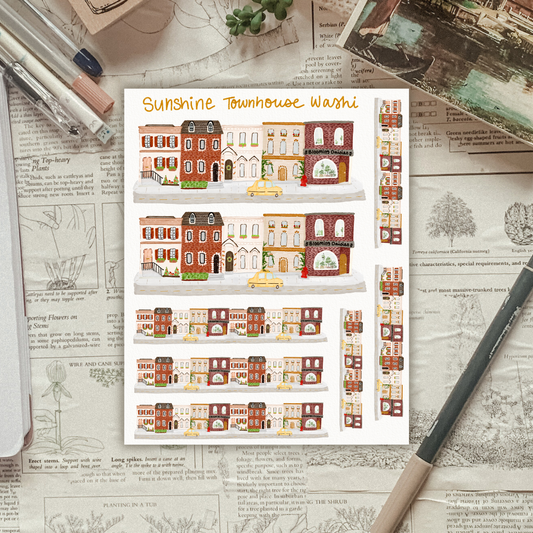Sunshine Townhouse Washi Sticker Sheet