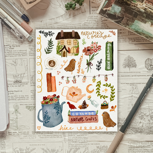 Nature's Cottage Sticker Sheet