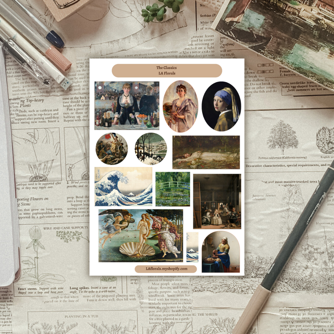 The Classics Painting Sticker Sheet