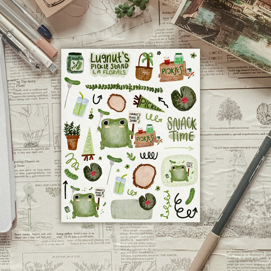 Lugnut the Frog Sticker Sheet