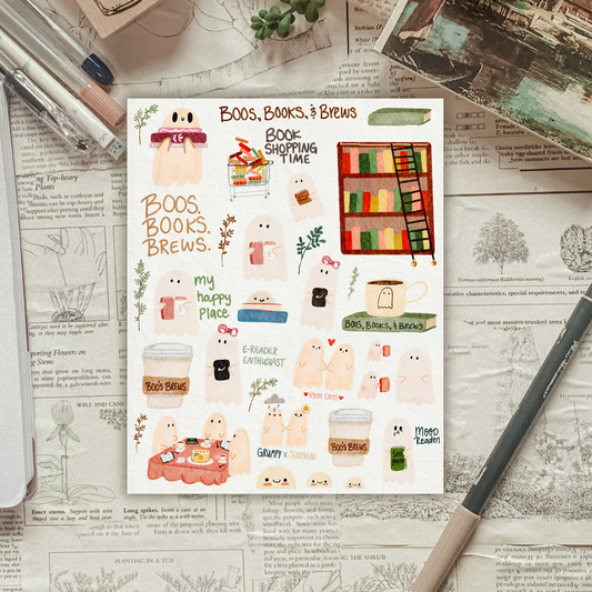 Boos & Books Original Sticker Sheet