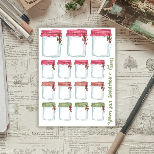 Jam Jar Swatches Sticker Sheet (clear or matte)
