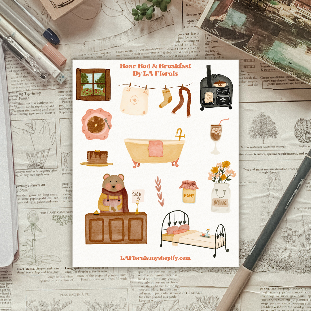 Bear and Breakfast Sticker Sheet
