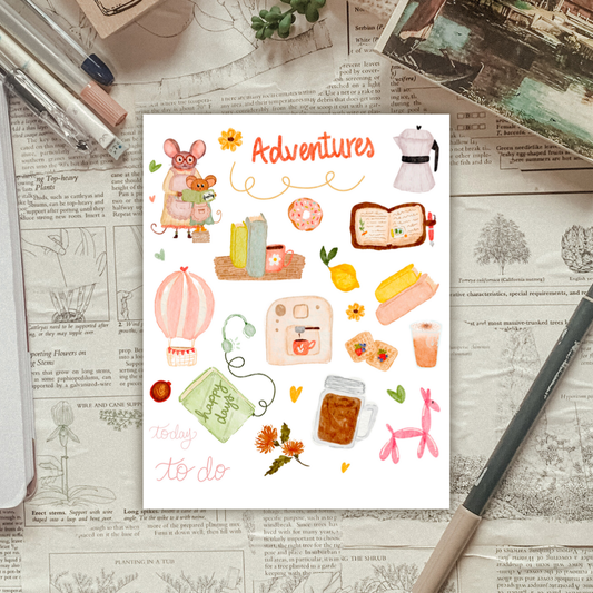Adventure Sticker Sheet