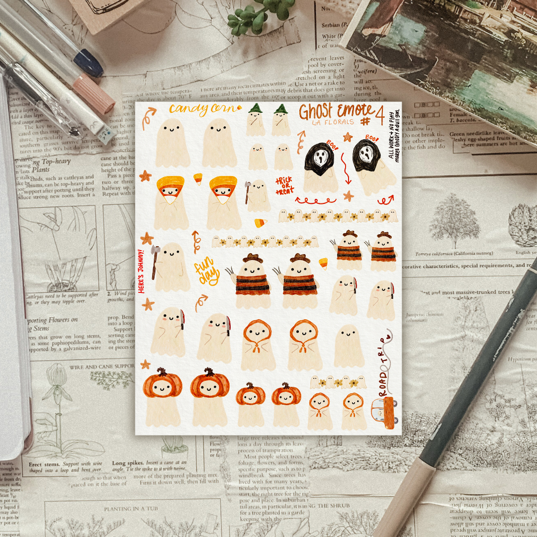 Ghost Emote #3 Sticker Sheet