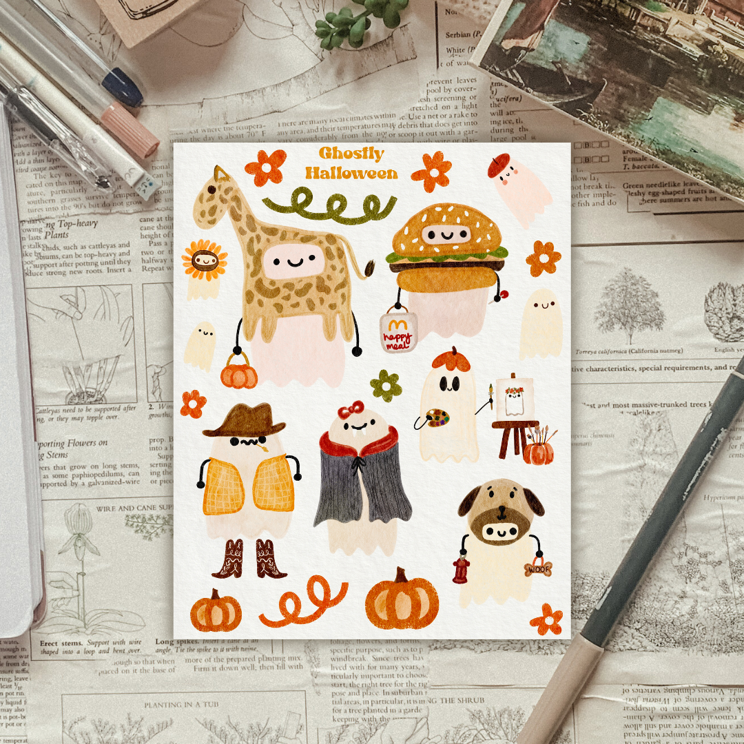 Costume Ghosts Sticker Sheet