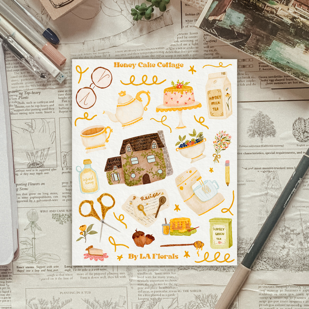 Honey Cake Cottage Sticker Sheet