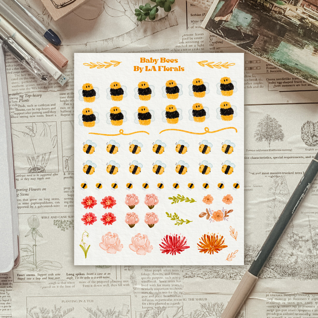Baby Bees Sticker Sheet