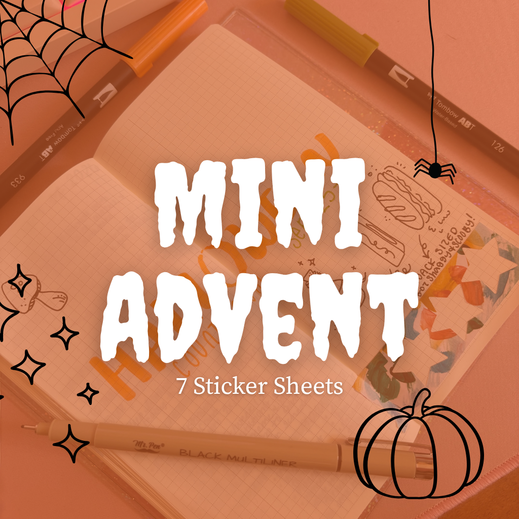 MINI Halloween Countdown - 7 surprise sticker sheets!