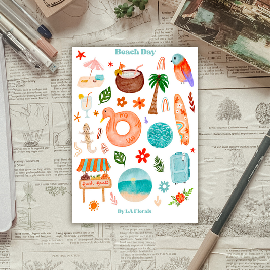 Beach Day Sticker Sheet