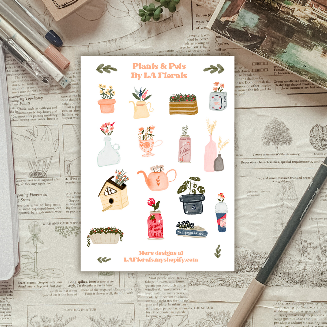 Pots & Plants Sticker Sheet