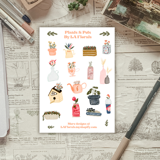 Pots & Plants Sticker Sheet