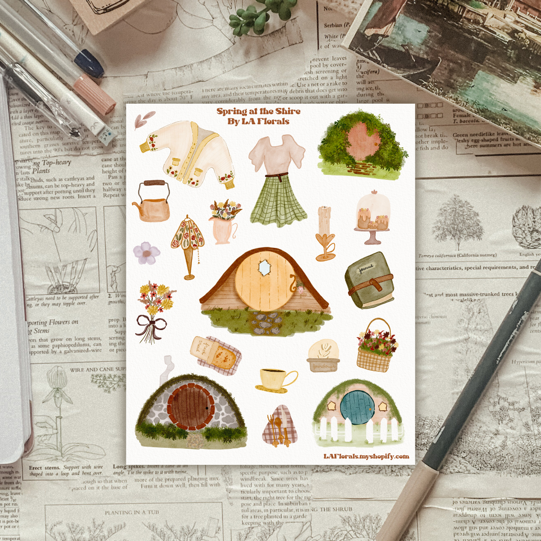 Spring at the Shire Sticker Sheet