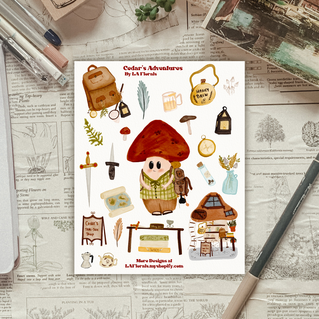 Cedar's Adventure Sticker Sheet