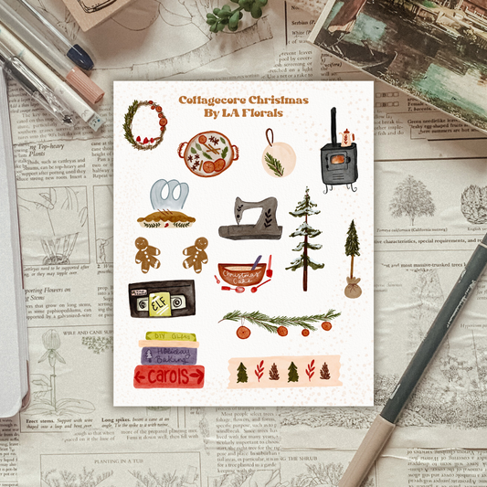Cottagecore Christmas Sticker Sheet