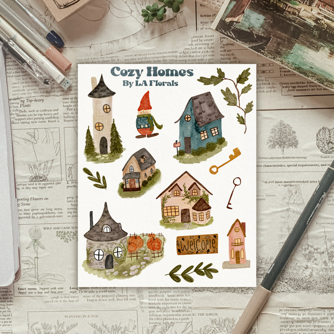 Cozy Homes Sticker Sheet