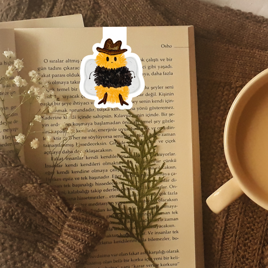 Howdy Bee Folding Magnetic Bookmark