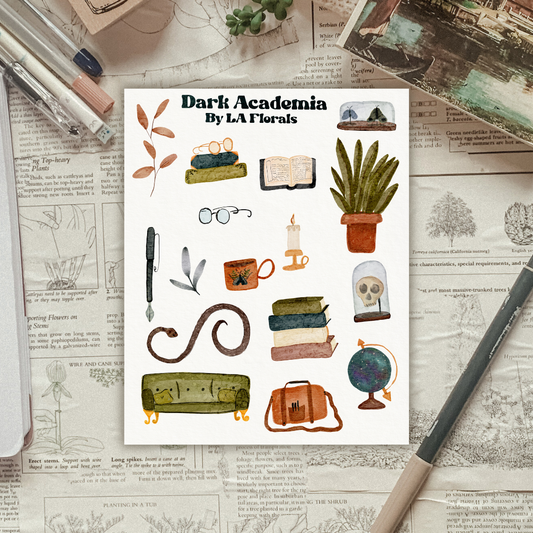 Dark Academia Sticker Sheet