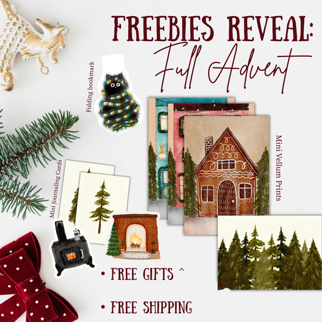 FULL Christmas Advent - 31 surprise sticker sheets! (27 matte white + 4 Clear)