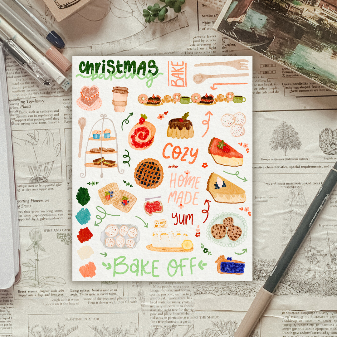Cute Baking Sticker Sheet