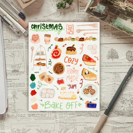 Cute Baking Sticker Sheet