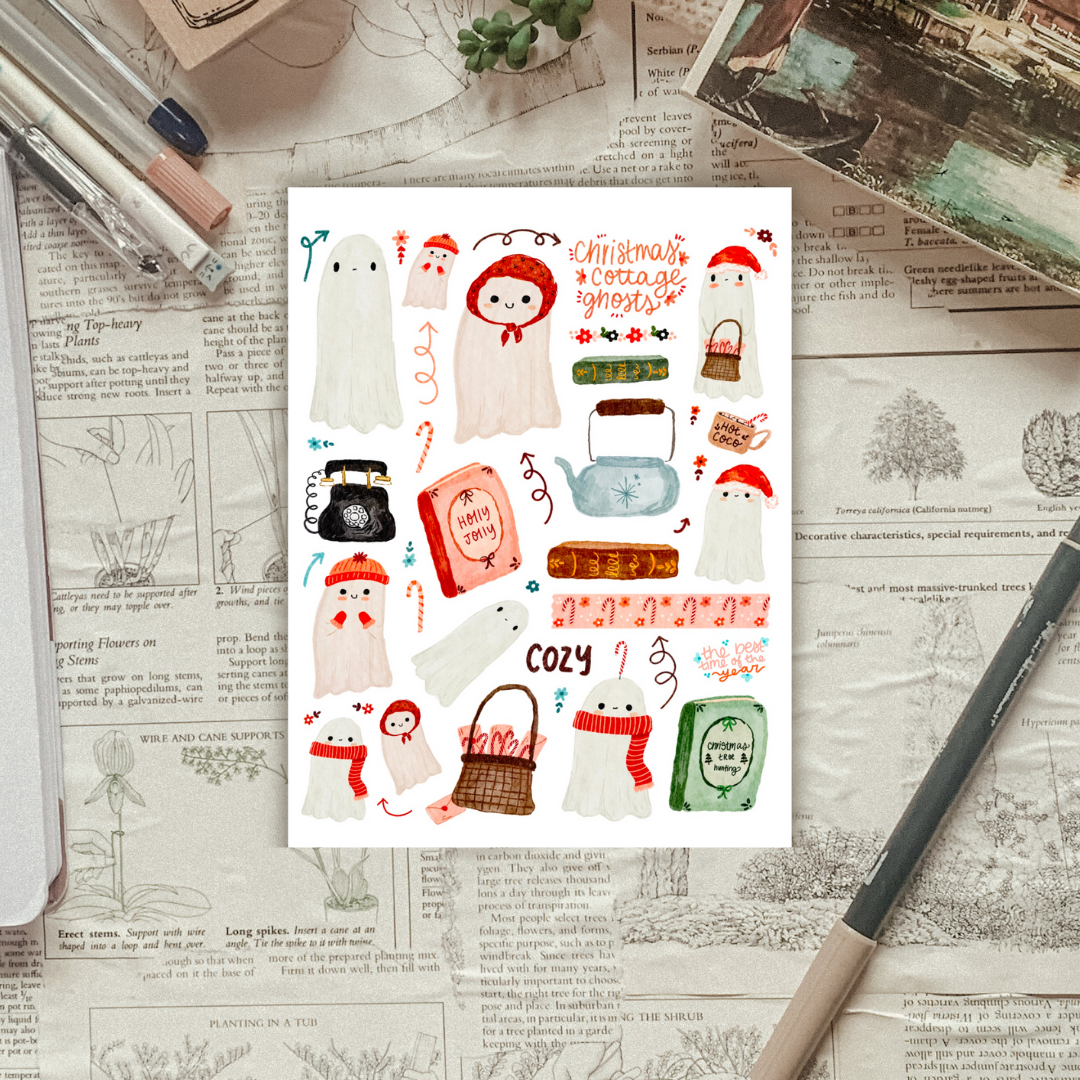 Winter Ghosts Sticker Sheet