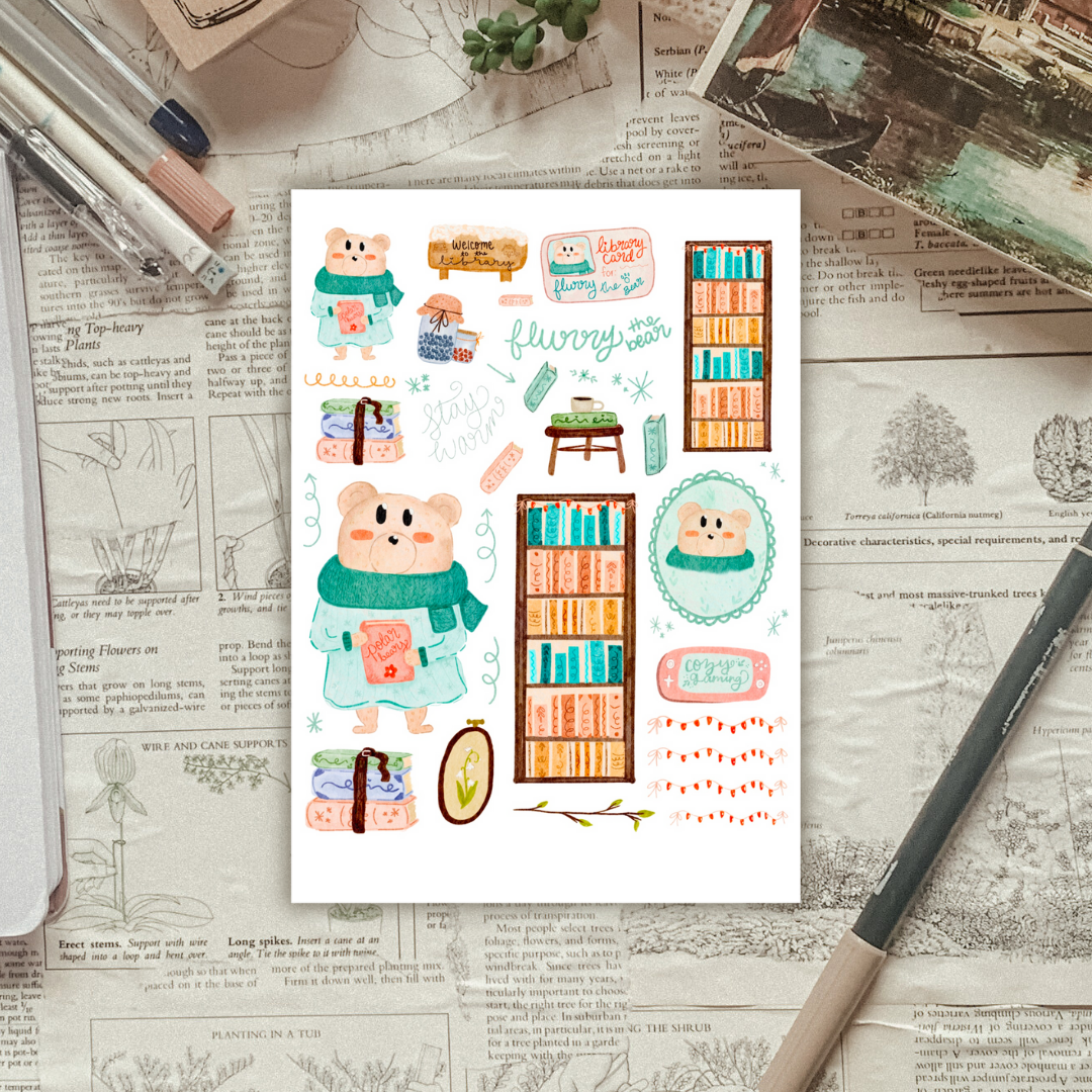 Flurry the Polar Bear Sticker Sheet