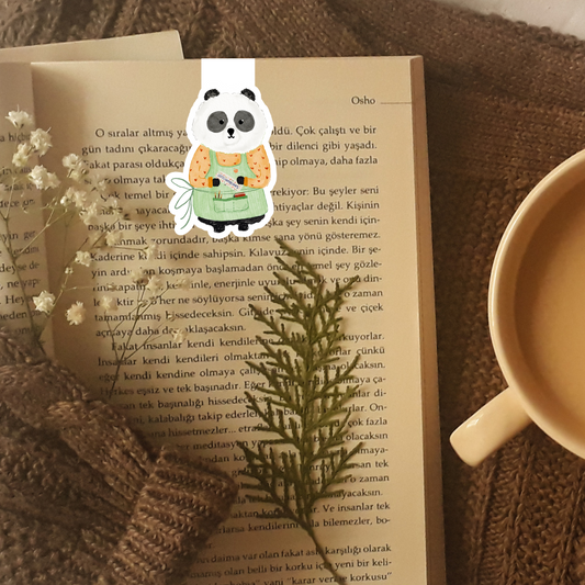 Gertie the Panda Folding Magnetic Bookmark