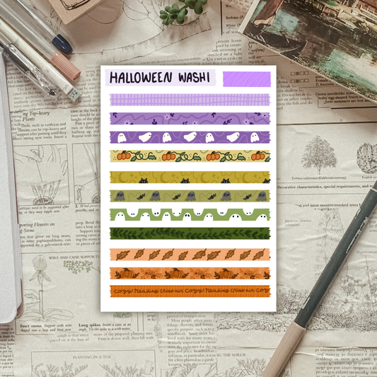 Halloween Washi Sticker Sheet