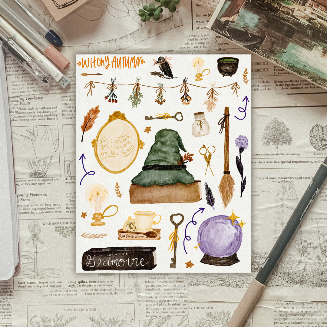 Witchy Aesthetic Sticker Sheet