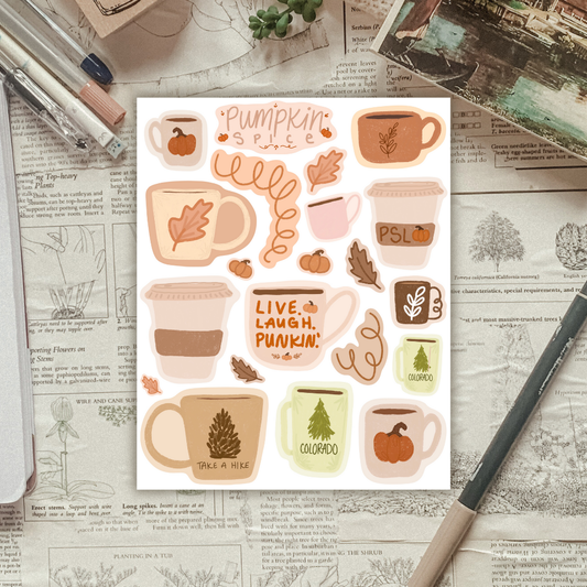 Pumpkin Spice Latte Sticker Sheet