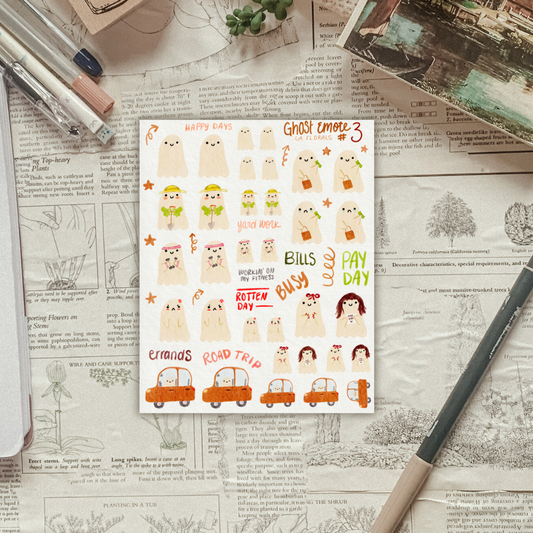 Ghost Emote #3 Sticker Sheet
