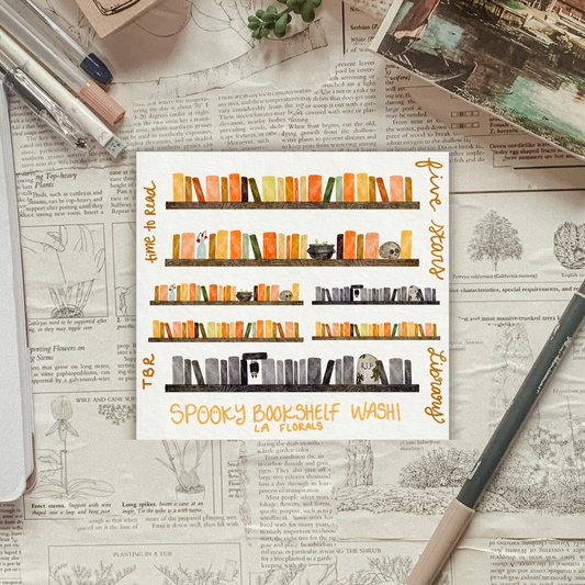 Spooky Bookshelves Sticker Sheet