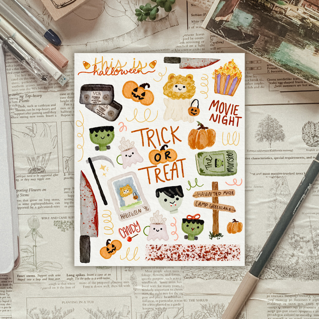 Classic Halloween Sticker Sheet