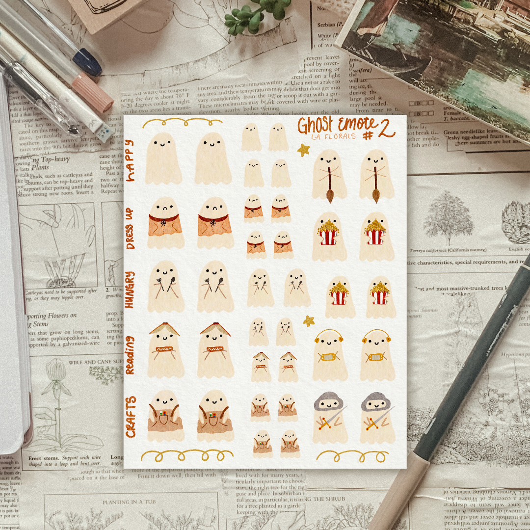 Ghost Emote #2 Sticker Sheet
