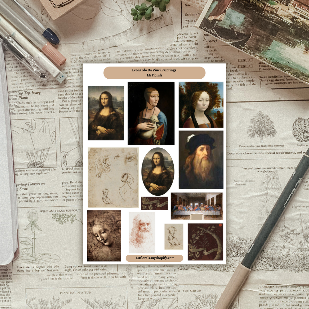 Da Vinci Classic Painting Sticker Sheet