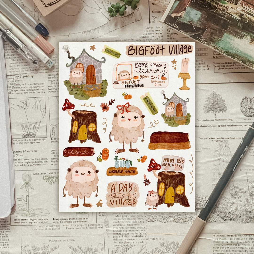 Bigfoot's Village Sticker Sheet