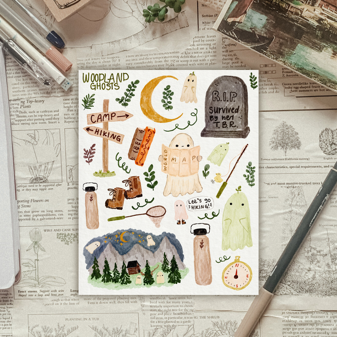 Woodland Ghosts Sticker Sheet