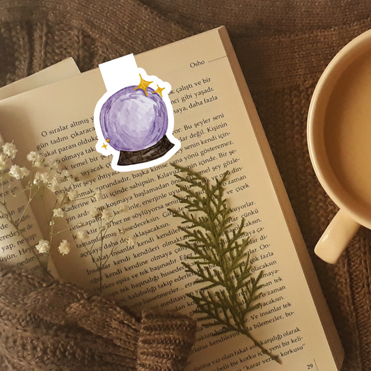 Crystal Ball Witchy Folding Magnetic Bookmark