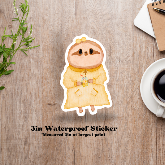 Marigold the Sloth 3in Waterproof Sticker