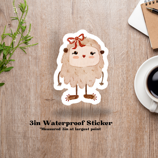Miss Bigfoot 3in Waterproof Sticker