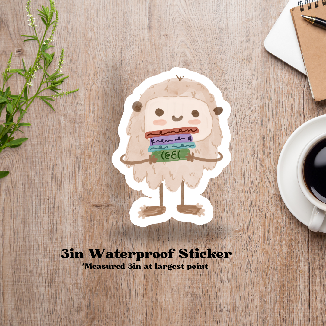 Reading Bigfoot 3in Waterproof Sticker