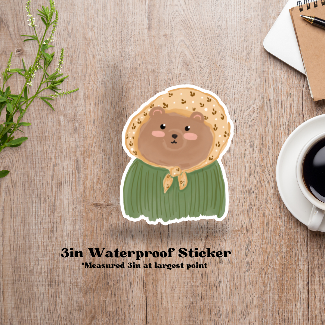Granny Bear 3in Waterproof Sticker