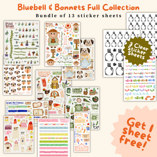 Summer Cottage Full Collection Sticker Sheet Bundle of 13 sheets!