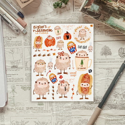 Bigfoot's Halloween Sticker Sheet